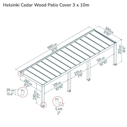 Helsinki Cedar Wood Canopy