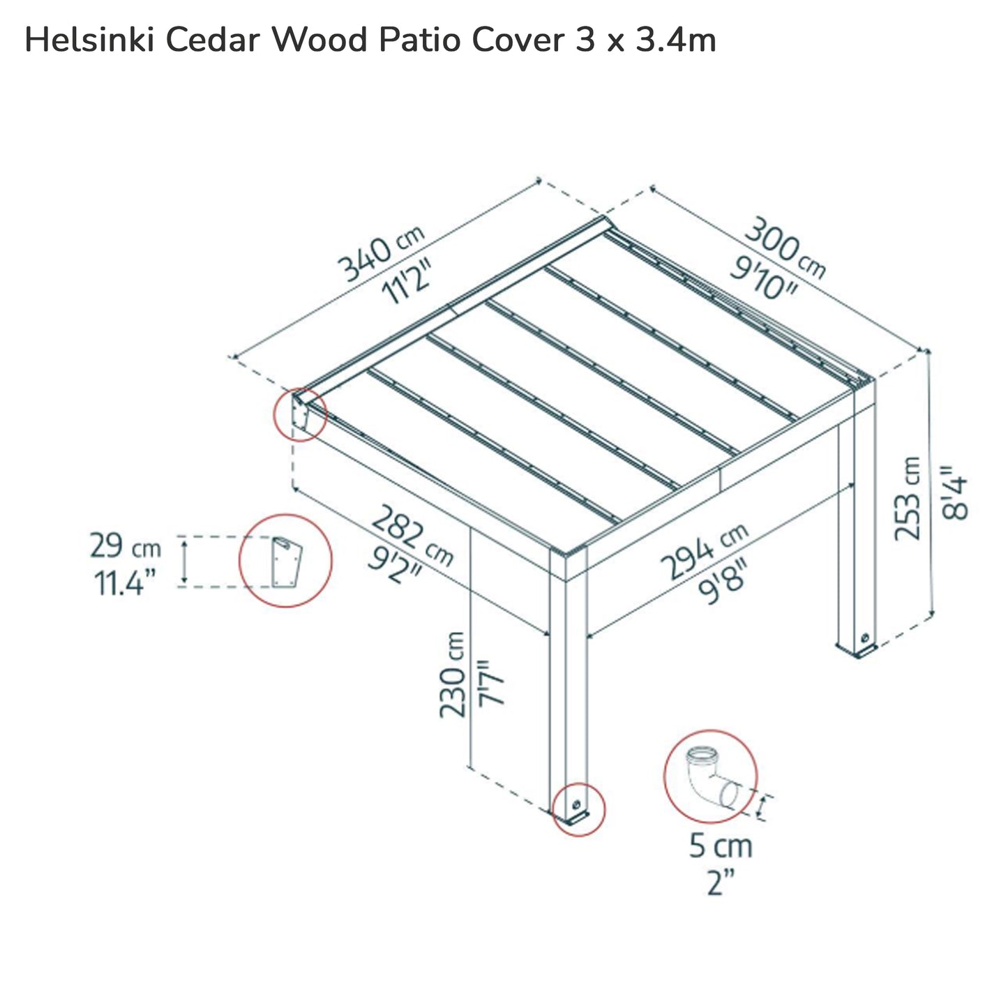 Helsinki Cedar Wood Canopy