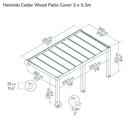 Helsinki Cedar Wood Canopy