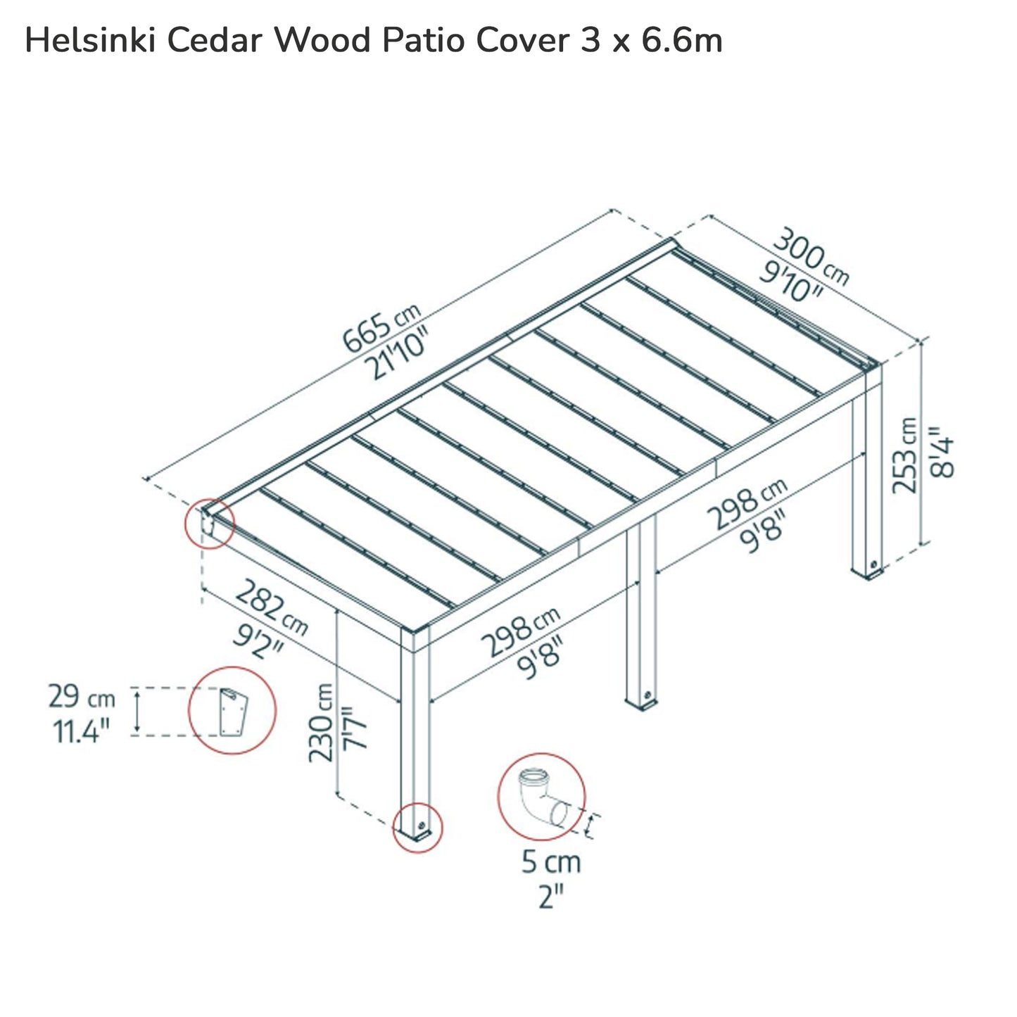 Helsinki Cedar Wood Canopy