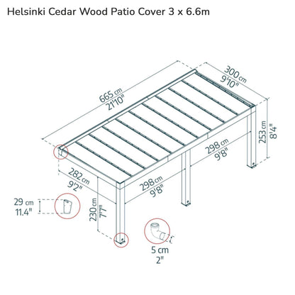 Helsinki Cedar Wood Canopy