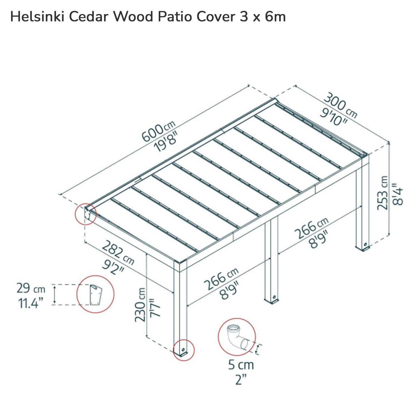 Helsinki Cedar Wood Canopy