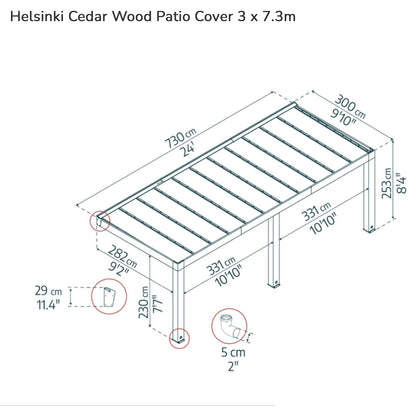 Helsinki Cedar Wood Canopy