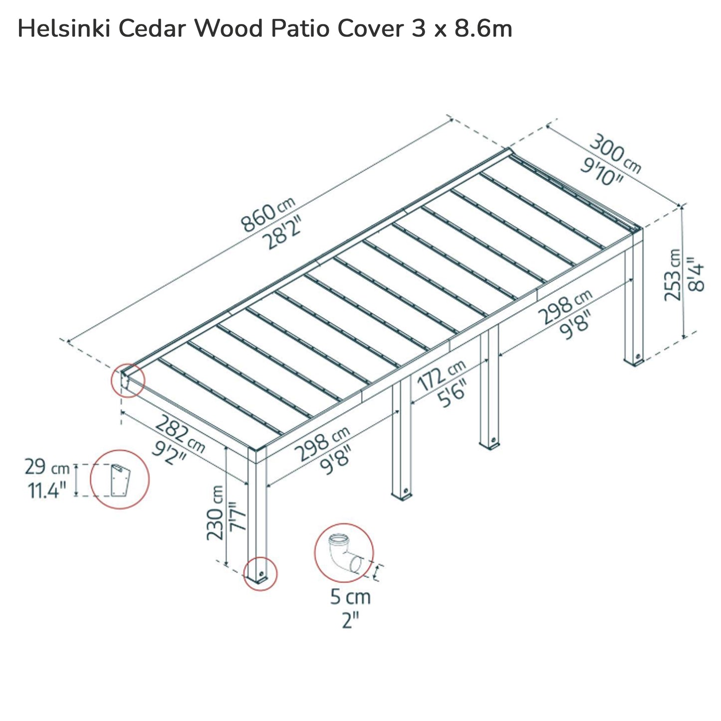 Helsinki Cedar Wood Canopy