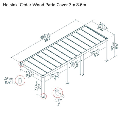 Helsinki Cedar Wood Canopy